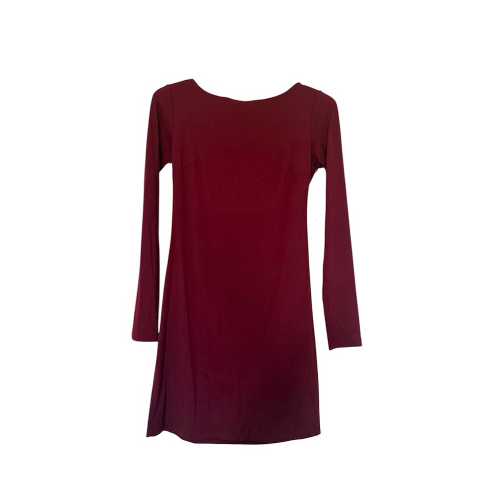 NWT Susana Monaco Alexa Beaulojais Cherry Red Long Sleeve Dress Size Small
